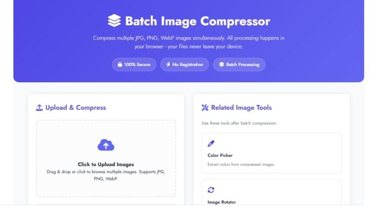 Batch Image Compression Tool