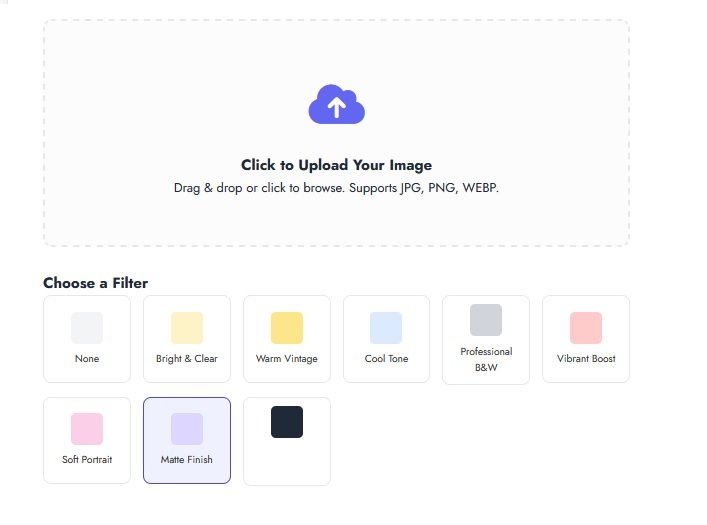 Online Image Filter Editor